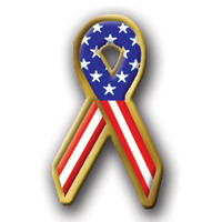 In Stock Patriotic Ribbon / Custom designed Unisex theme ribbon